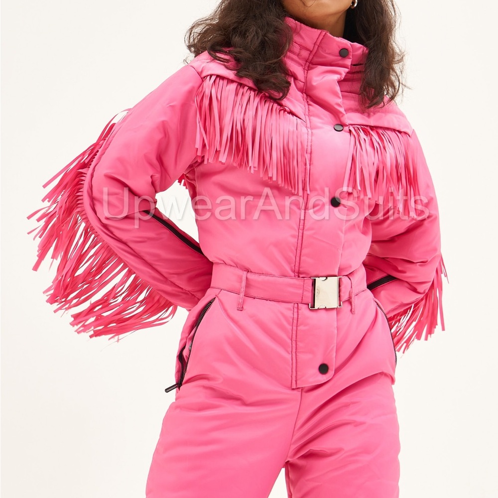 Pink Fringe snow suit